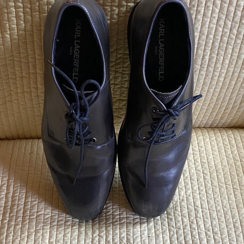Karl Lagerfeld Classic Black Oxfords